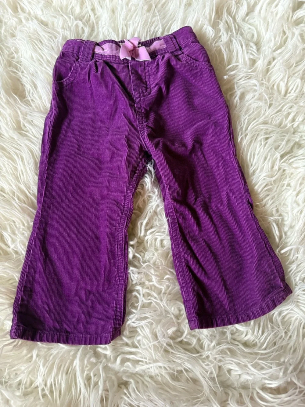Vintage OshKosh B’gosh Purple Corduroy Pants Flare Leg 18M 90s